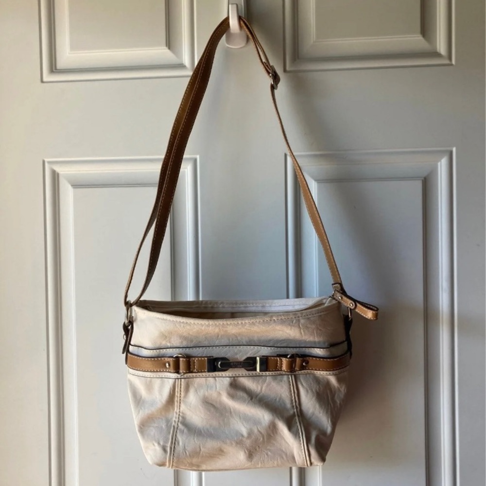 Rosetti Cream and Tan Crossbody - PRICE DROP
